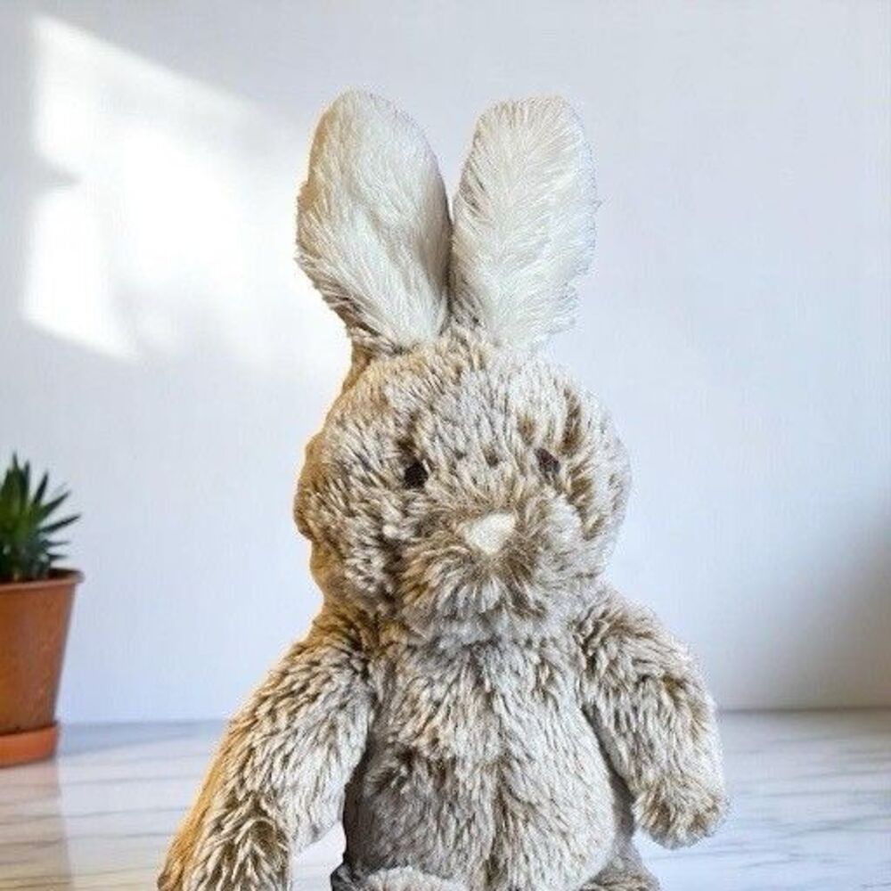 Pottery Barn Kids PBK Tan/Brown Bunny Rabbit Plush 14” Soft Stuffed Animal Toy